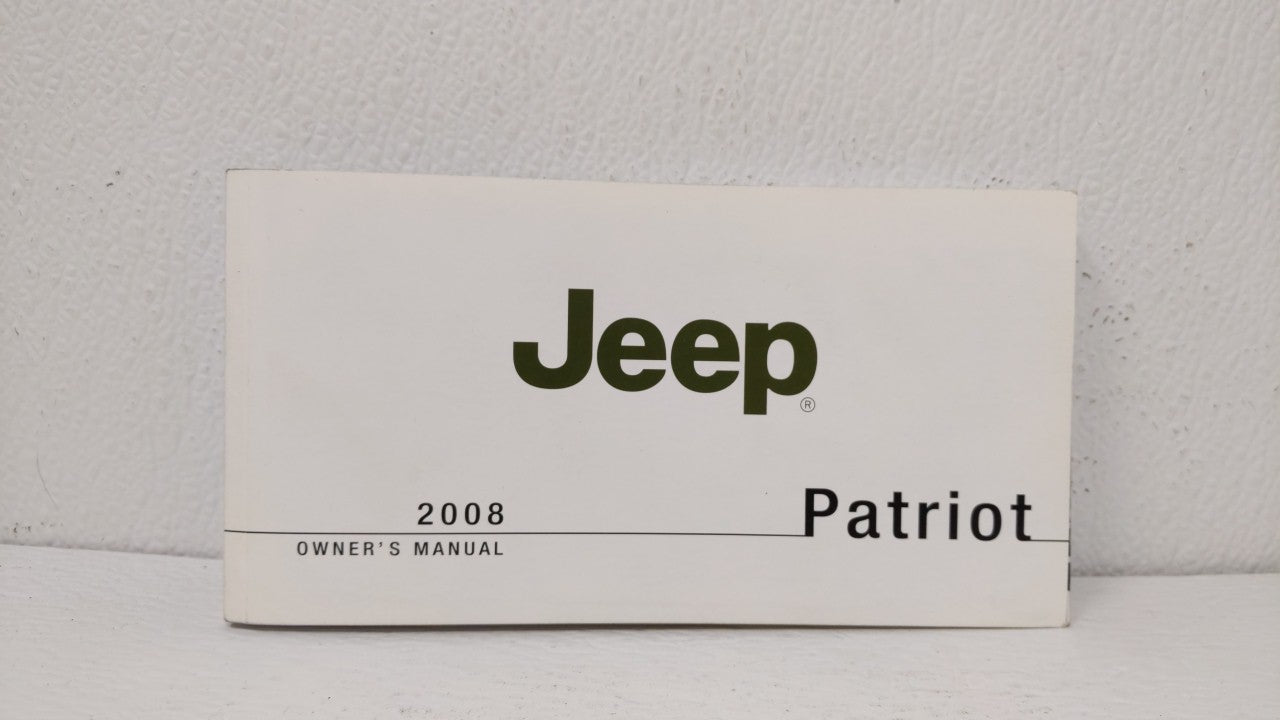 2008 Jeep Patriot Owners Manual Book Guide OEM Used Auto Parts - Oemusedautoparts1.com