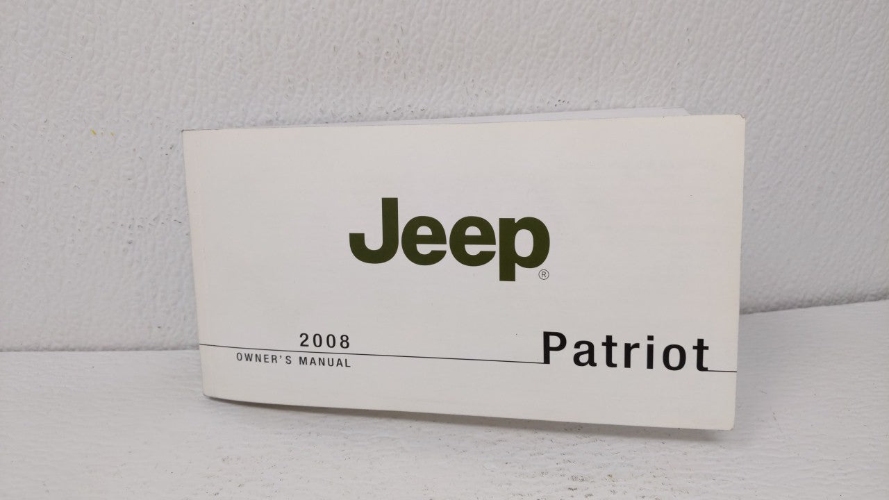 2008 Jeep Patriot Owners Manual Book Guide OEM Used Auto Parts - Oemusedautoparts1.com