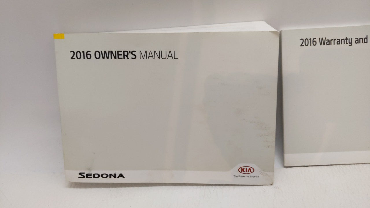 2016 Kia Sedona Owners Manual Book Guide OEM Used Auto Parts - Oemusedautoparts1.com