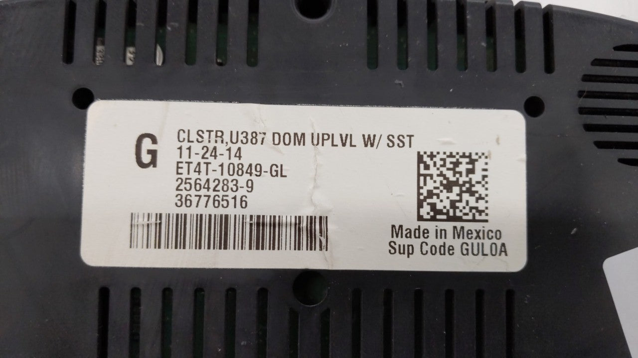 2014 Ford Edge Instrument Cluster Speedometer Gauges P/N:ET4T-10849-GL Fits OEM Used Auto Parts - Oemusedautoparts1.com