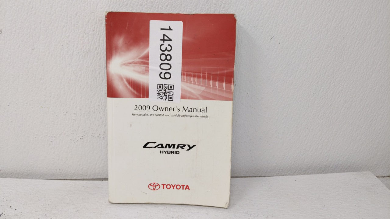 2009 Toyota Camry Owners Manual Book Guide OEM Used Auto Parts - Oemusedautoparts1.com