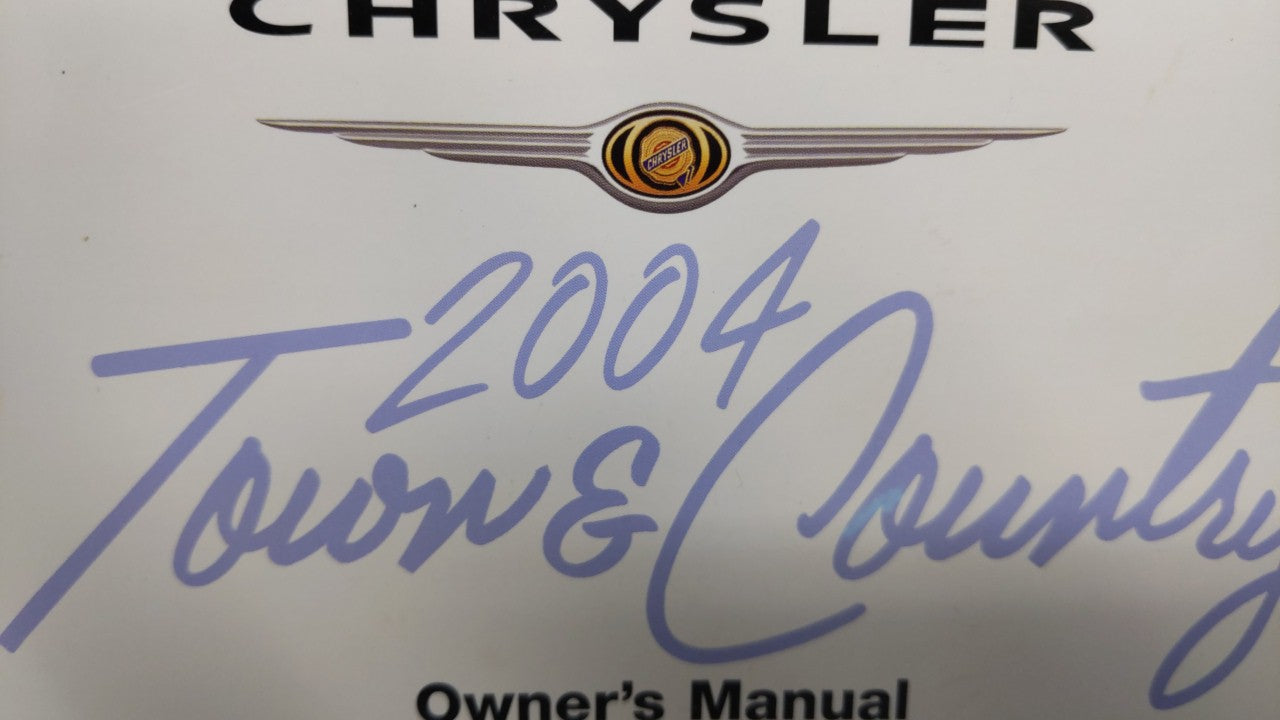 2004 Chrysler Town & Country Owners Manual Book Guide OEM Used Auto Parts - Oemusedautoparts1.com