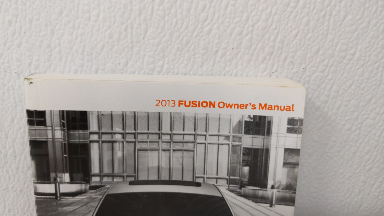 2013 Ford Fusion Owners Manual Book Guide OEM Used Auto Parts - Oemusedautoparts1.com