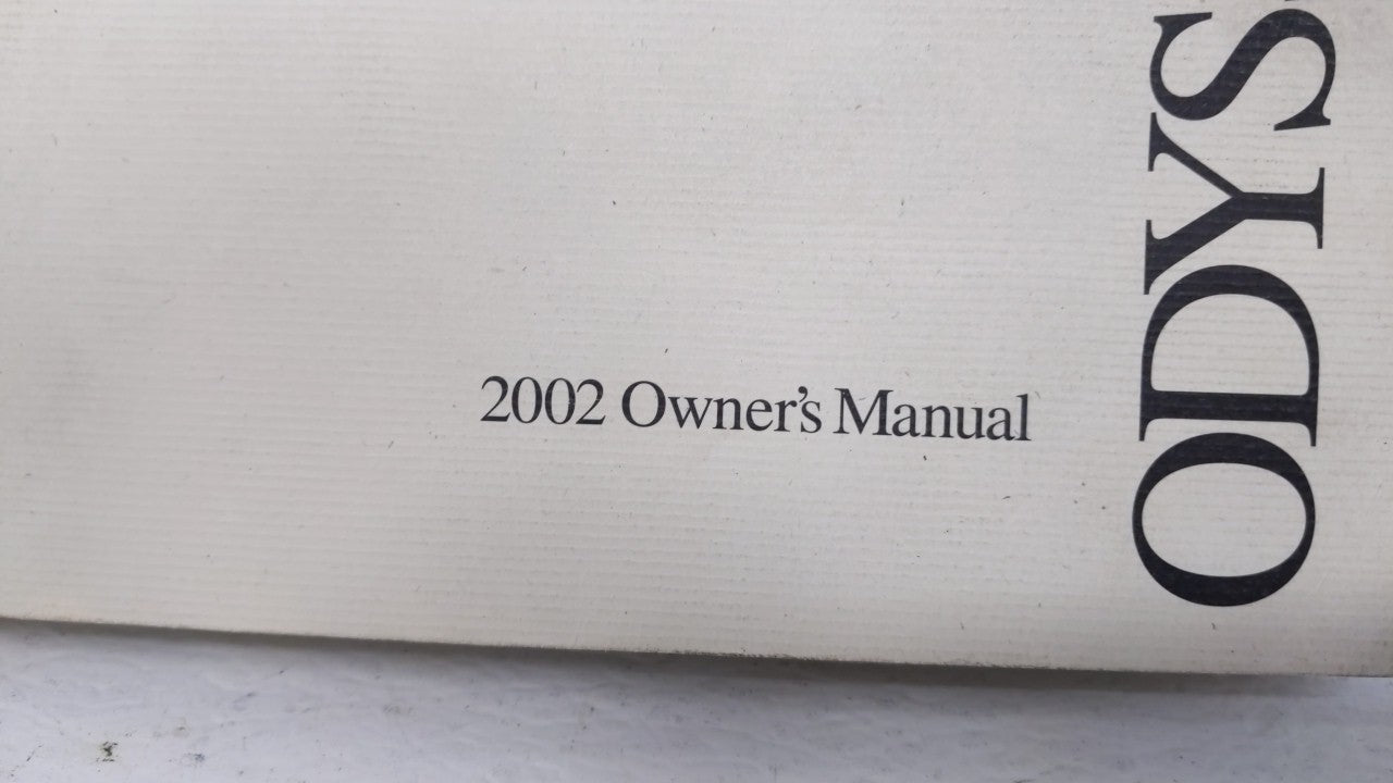 2002 Honda Odyssey Owners Manual Book Guide OEM Used Auto Parts - Oemusedautoparts1.com