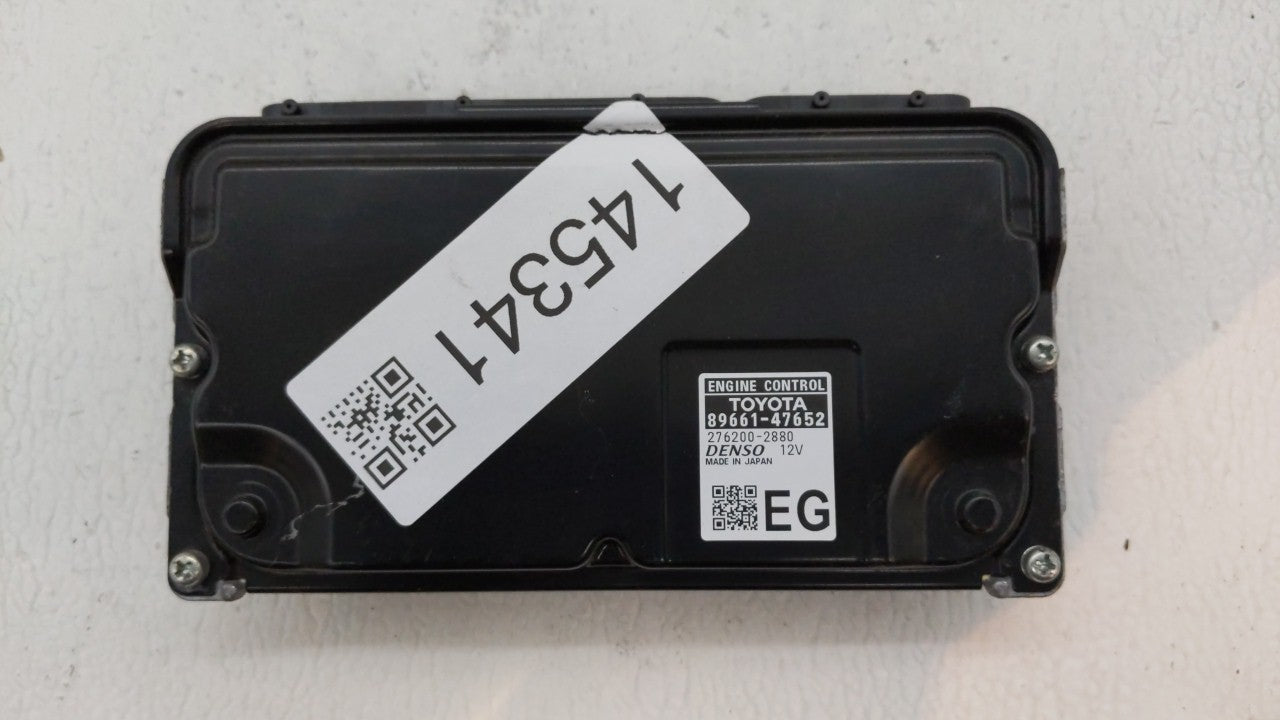 2017 Toyota Prius PCM Engine Computer ECU ECM PCU OEM P/N:89661-47652 Fits OEM Used Auto Parts - Oemusedautoparts1.com