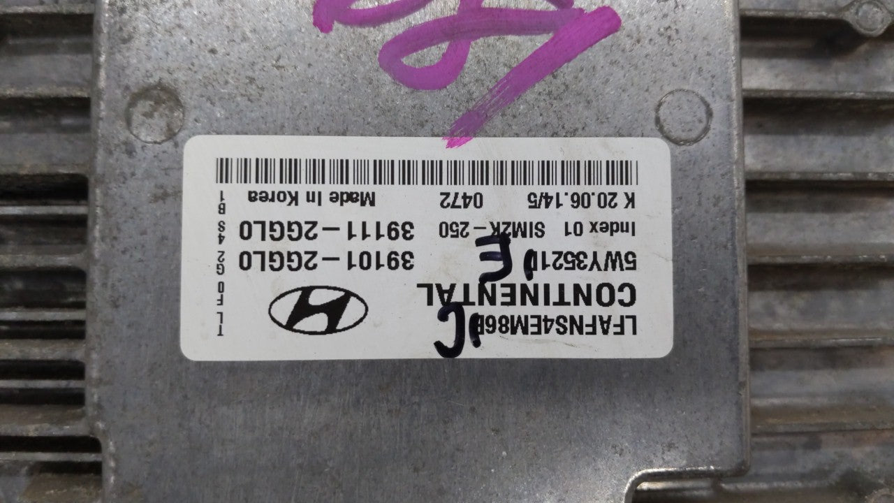 2015-2017 Hyundai Sonata PCM Engine Computer ECU ECM PCU OEM P/N:39101-2GGL0 Fits 2015 2016 2017 OEM Used Auto Parts - Oemusedautoparts1.com