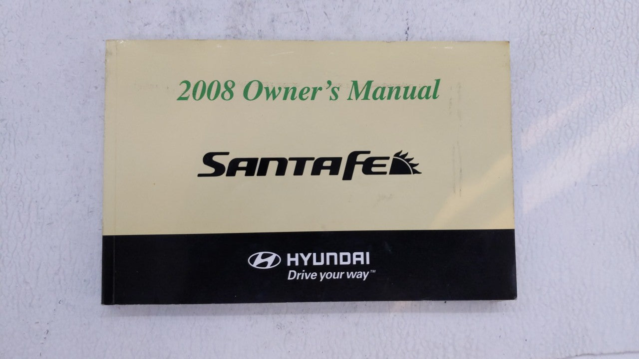 2008 Hyundai Santa Fe Owners Manual Book Guide OEM Used Auto Parts - Oemusedautoparts1.com