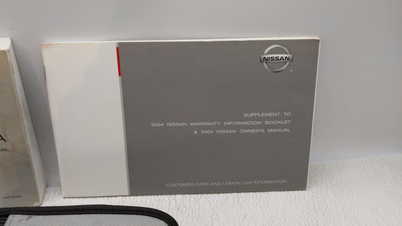 2004 Nissan Maxima Owners Manual Book Guide OEM Used Auto Parts - Oemusedautoparts1.com