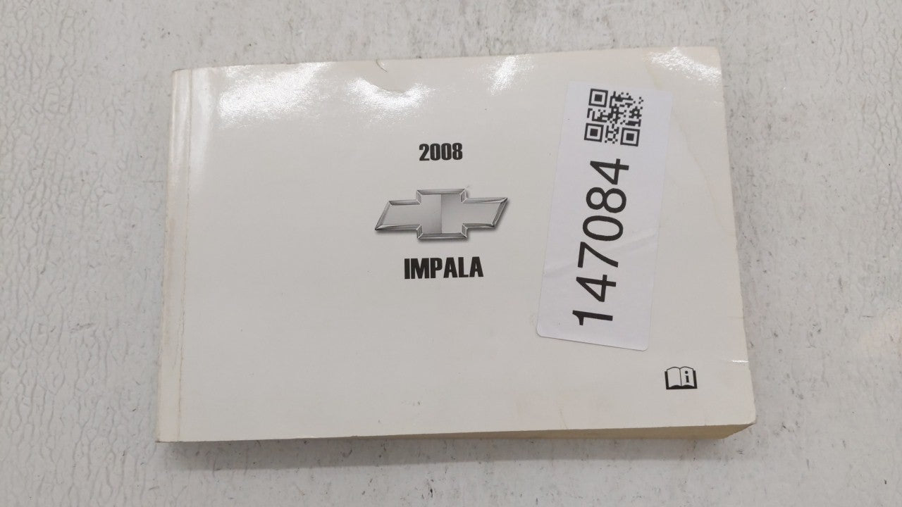 2008 Chevrolet Impala Owners Manual Book Guide OEM Used Auto Parts - Oemusedautoparts1.com