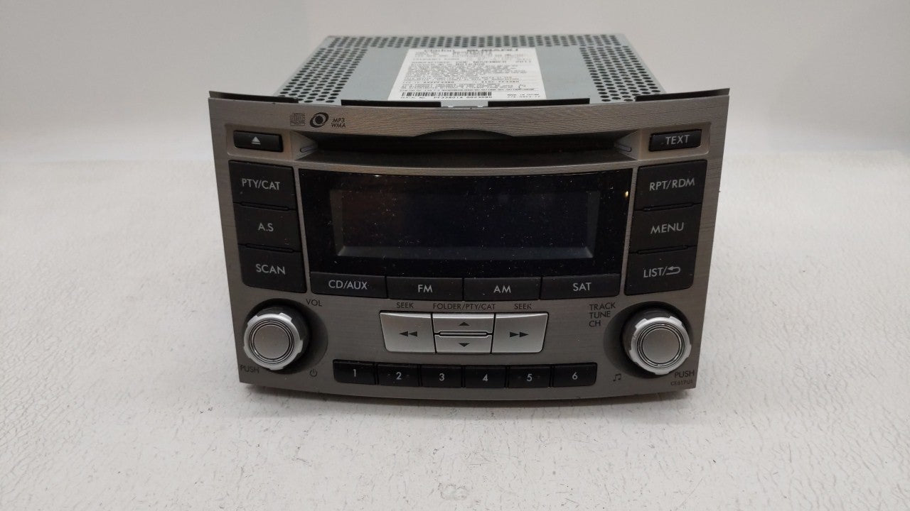 2012-2014 Subaru Legacy Radio AM FM Cd Player Receiver Replacement P/N:86201AJ61A Fits 2012 2013 2014 OEM Used Auto Parts - Oemusedautoparts1.com