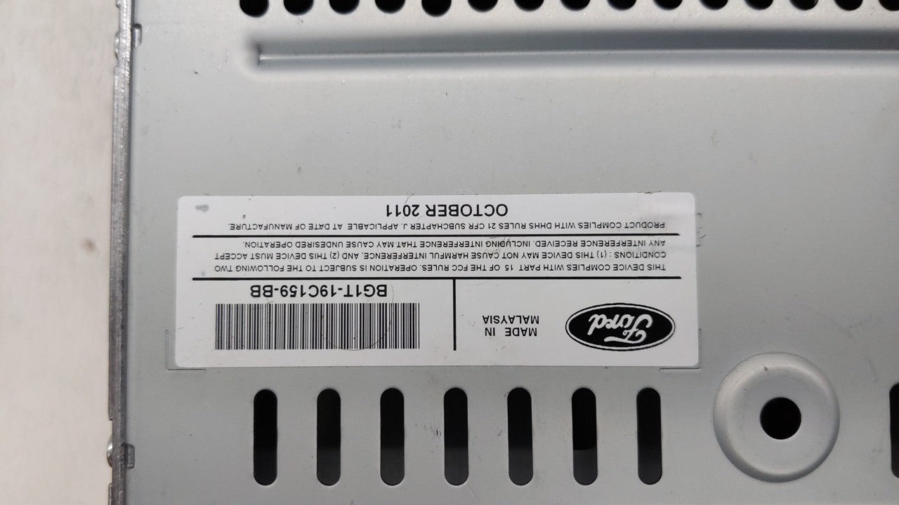 2011-2012 Ford Taurus Radio AM FM Cd Player Receiver Replacement P/N:BG1T-19C159-BB Fits 2011 2012 OEM Used Auto Parts - Oemusedautoparts1.com