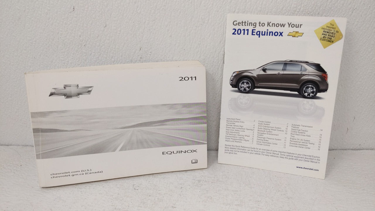 2011 Chevrolet Equinox Owners Manual Book Guide OEM Used Auto Parts - Oemusedautoparts1.com