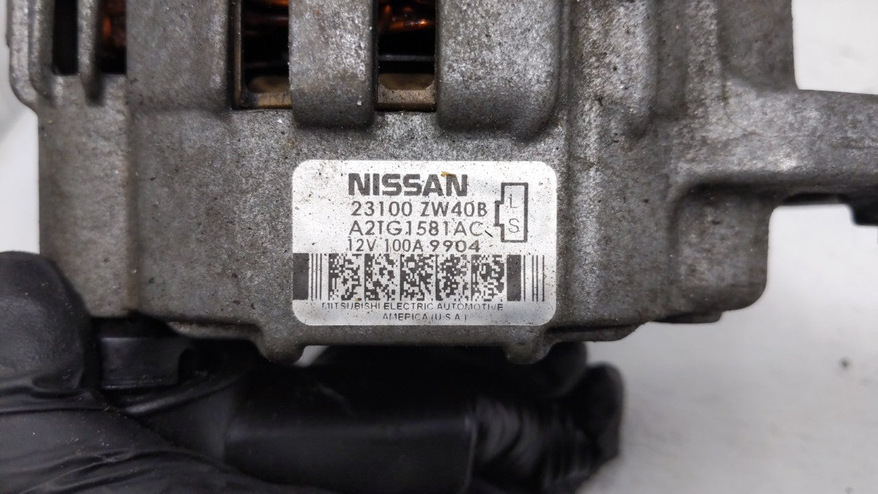 2010-2012 Nissan Sentra Alternator Replacement Generator Charging Assembly Engine OEM P/N:23100ZW40B A2TG1581AC Fits OEM Used Auto Parts - Oemusedautoparts1.com