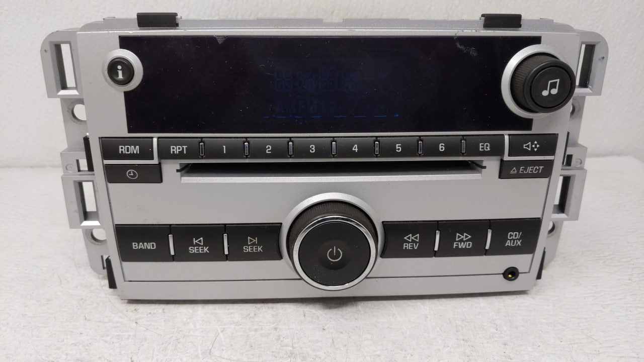 2009 Chevrolet Equinox Radio AM FM Cd Player Receiver Replacement P/N:25957001 Fits OEM Used Auto Parts - Oemusedautoparts1.com