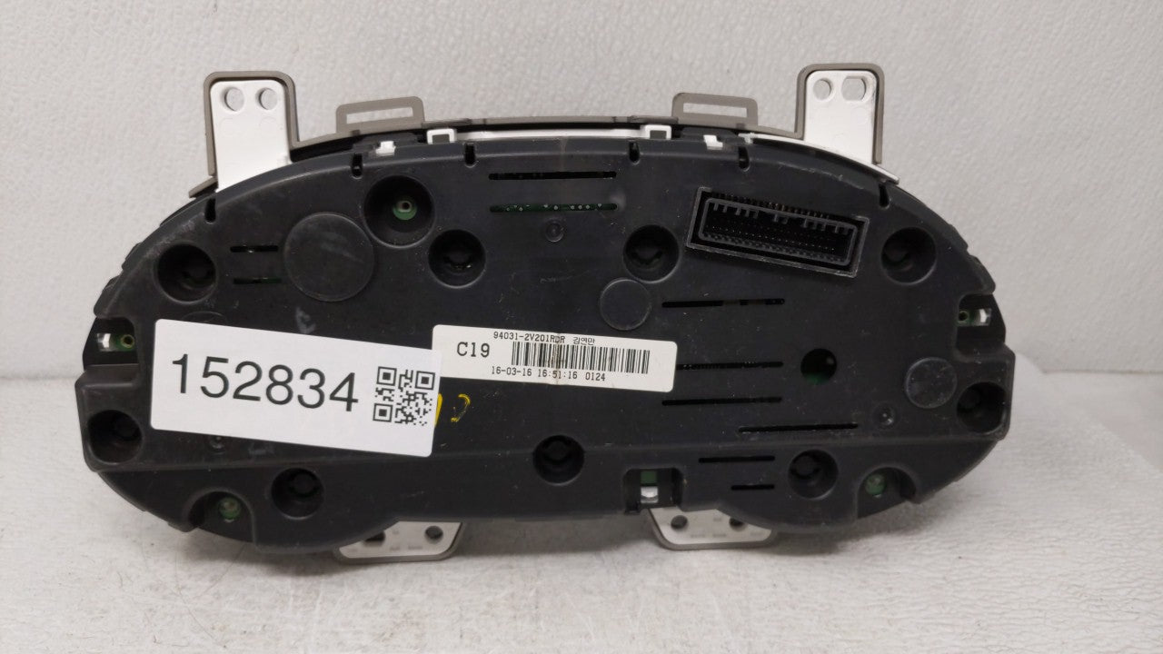 2016-2017 Hyundai Veloster Instrument Cluster Speedometer Gauges P/N:94031-2V201 94031-2V201RDR Fits 2016 2017 OEM Used Auto Parts - Oemusedautoparts1.com