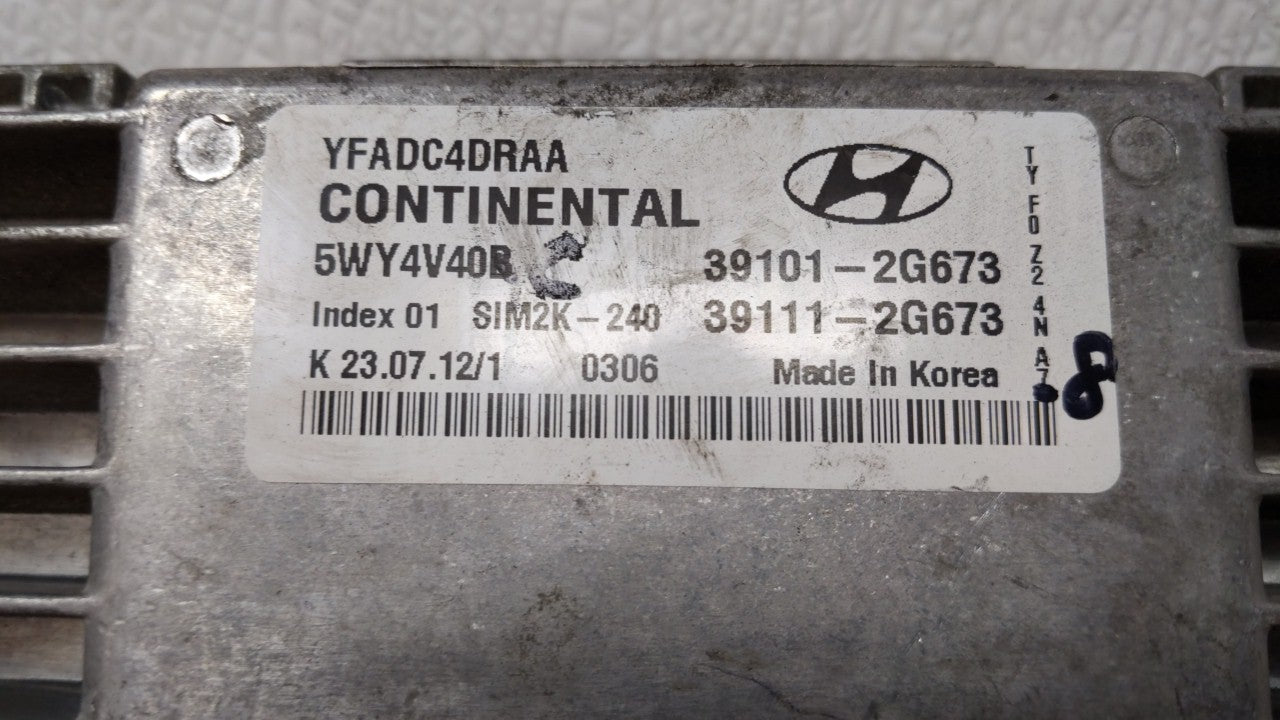 2011-2014 Hyundai Sonata PCM Engine Computer ECU ECM PCU OEM P/N:39101-2G661 39111-2G661 Fits 2011 2012 2013 2014 OEM Used Auto Parts - Oemusedautoparts1.com