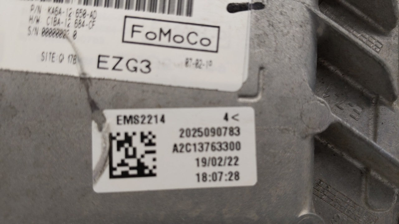 2019 Ford Fiesta PCM Engine Computer ECU ECM PCU OEM P/N:KA6A-12A650-AC KA6A-12A650-AD Fits OEM Used Auto Parts - Oemusedautoparts1.com