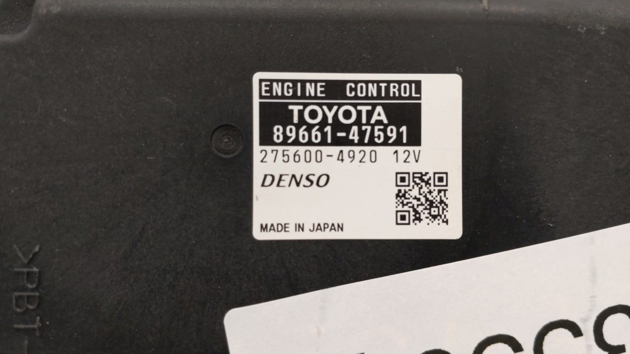 2015 Toyota Prius PCM Engine Computer ECU ECM PCU OEM P/N:89661-47590 89661-47591 Fits OEM Used Auto Parts - Oemusedautoparts1.com