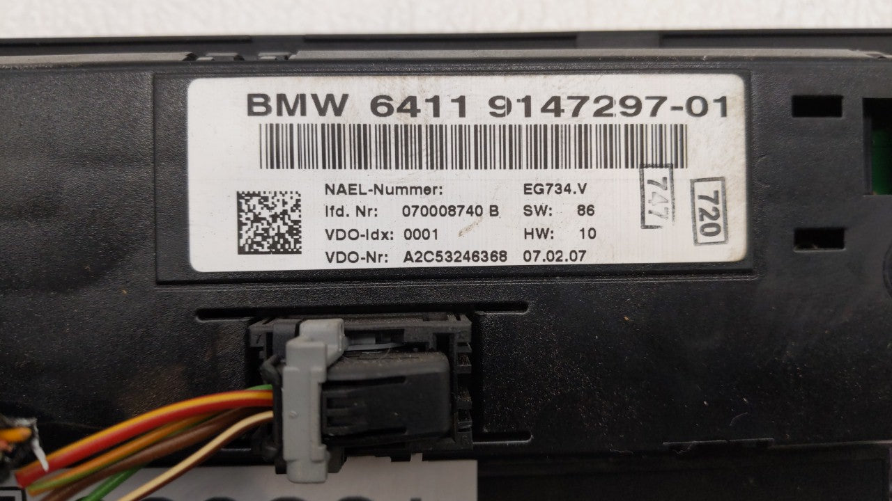 2006-2011 Bmw 323i Ac Heater Climate Control Temperature Oem 153630 - Oemusedautoparts1.com