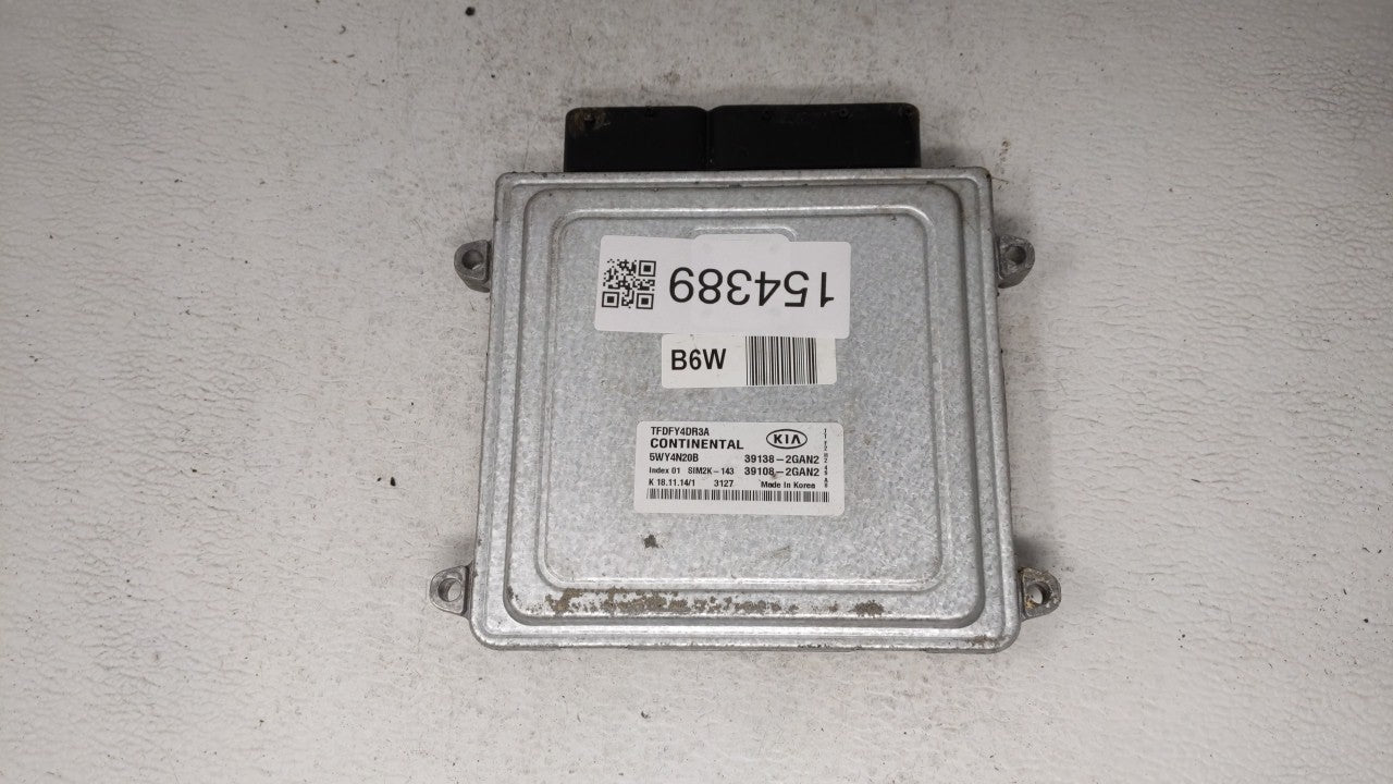 2015-2016 Kia Optima PCM Engine Computer ECU ECM PCU OEM P/N:39138-2GAN2 39108-2GAN2 Fits 2015 2016 OEM Used Auto Parts - Oemusedautoparts1.com