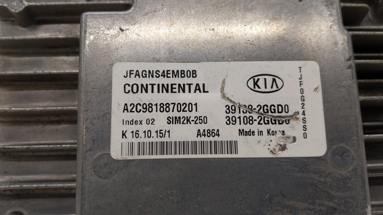 2016-2018 Kia Optima PCM Engine Computer ECU ECM PCU OEM P/N:39138-2GGC1 39108-2GGC1 Fits 2016 2017 2018 OEM Used Auto Parts - Oemusedautoparts1.com