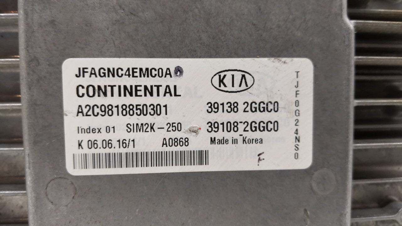 2016-2018 Kia Optima PCM Engine Computer ECU ECM PCU OEM P/N:39138-2GGC1 39108-2GGC1 Fits 2016 2017 2018 OEM Used Auto Parts - Oemusedautoparts1.com