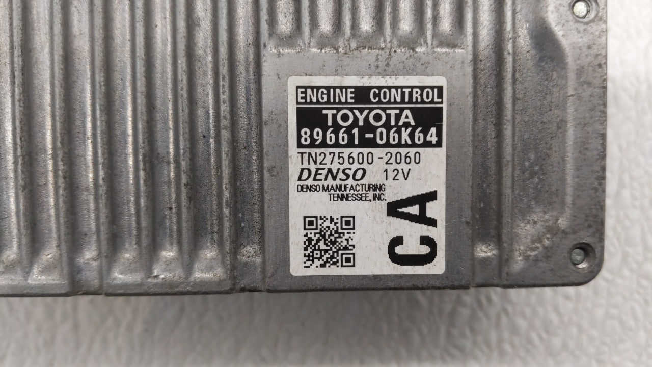 2012-2014 Toyota Camry PCM Engine Computer ECU ECM PCU OEM P/N:89661-06K83 89661-06K63 Fits 2012 2013 2014 OEM Used Auto Parts - Oemusedautoparts1.com