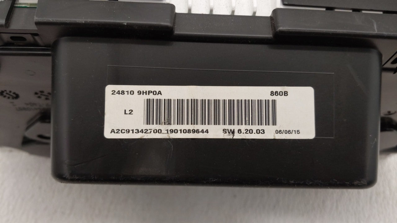 2015 Nissan Altima Instrument Cluster Speedometer Gauges P/N:24810 9HP0A Fits OEM Used Auto Parts - Oemusedautoparts1.com