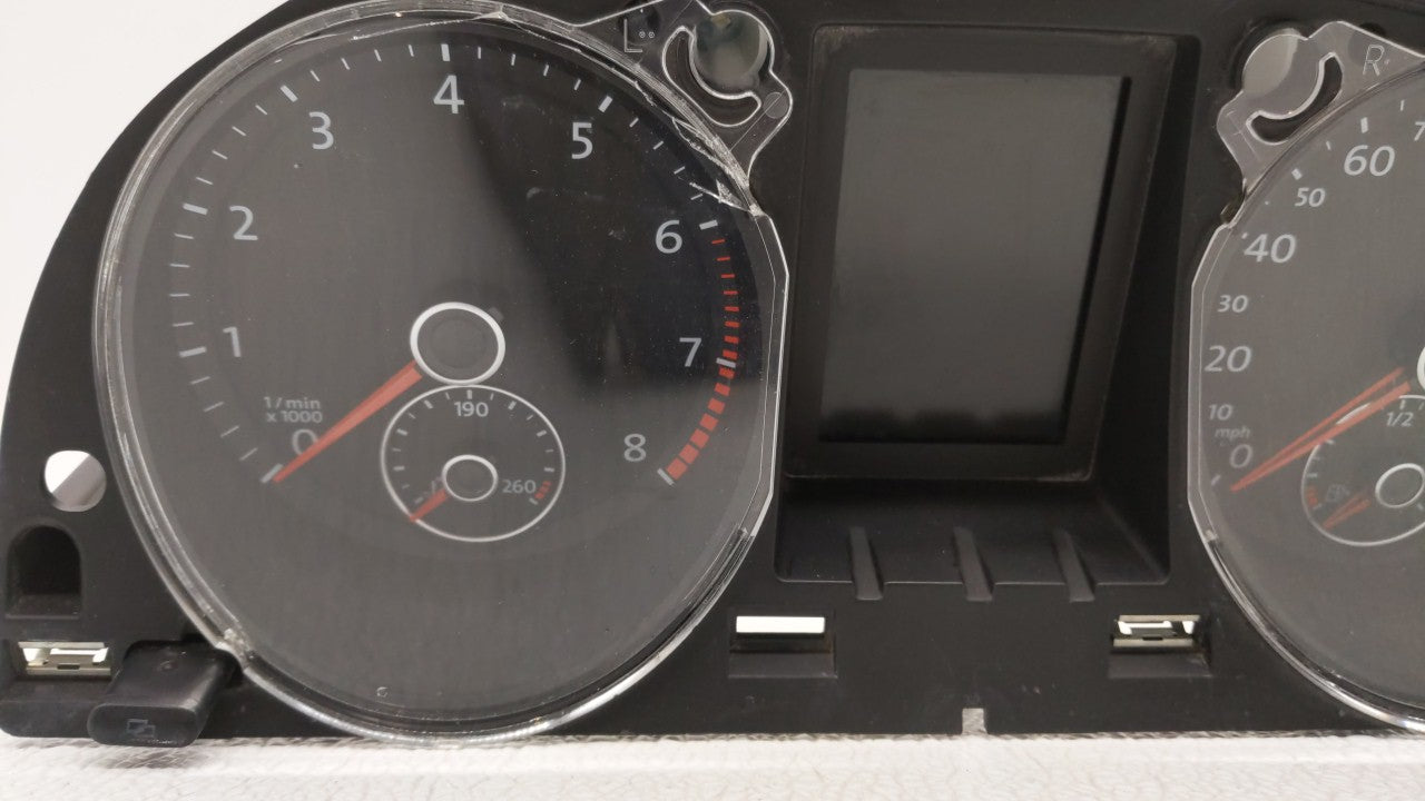 2011 Volkswagen Cc Instrument Cluster Speedometer Gauges P/N:3C8920 970T Fits OEM Used Auto Parts - Oemusedautoparts1.com