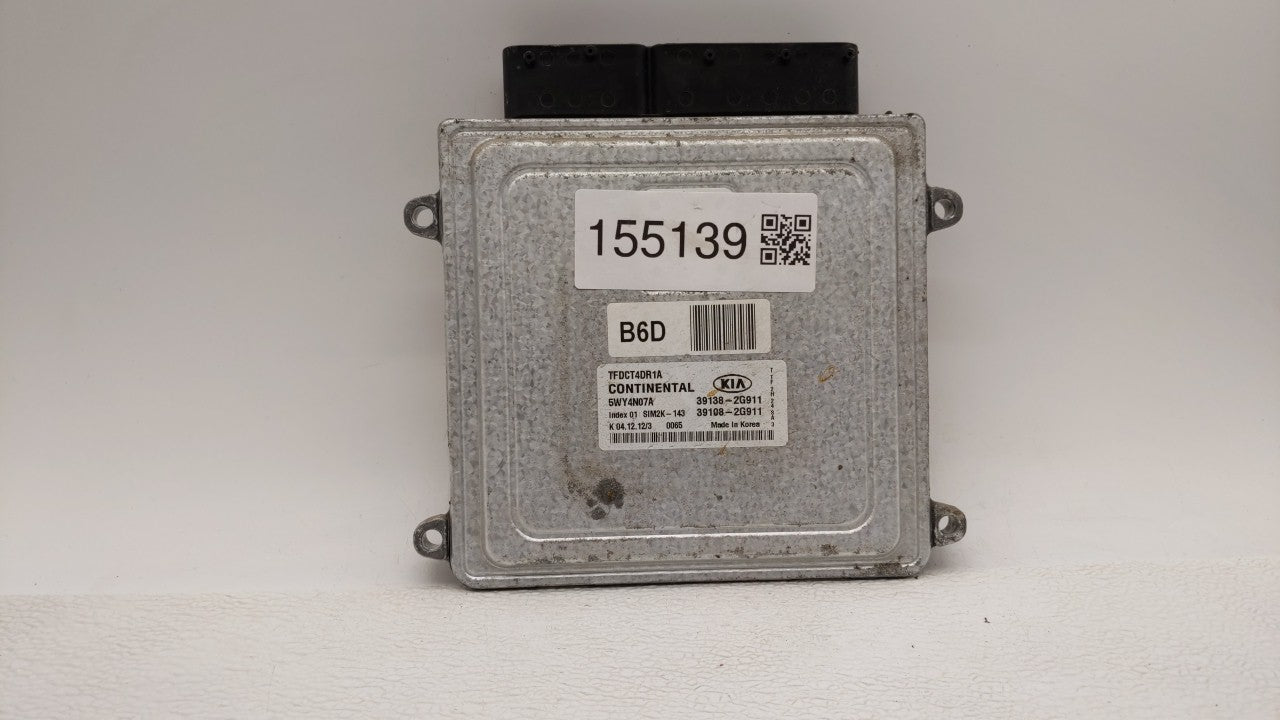 2011-2013 Kia Optima PCM Engine Computer ECU ECM PCU OEM P/N:39138-2G910 39108-2G910 Fits 2011 2012 2013 OEM Used Auto Parts - Oemusedautoparts1.com