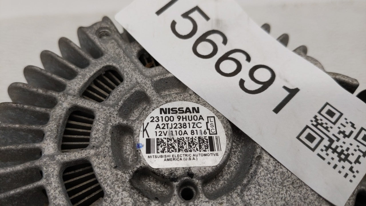 2018 Nissan Altima Alternator Replacement Generator Charging Assembly Engine OEM P/N:23100 9HU0A Fits OEM Used Auto Parts - Oemusedautoparts1.com