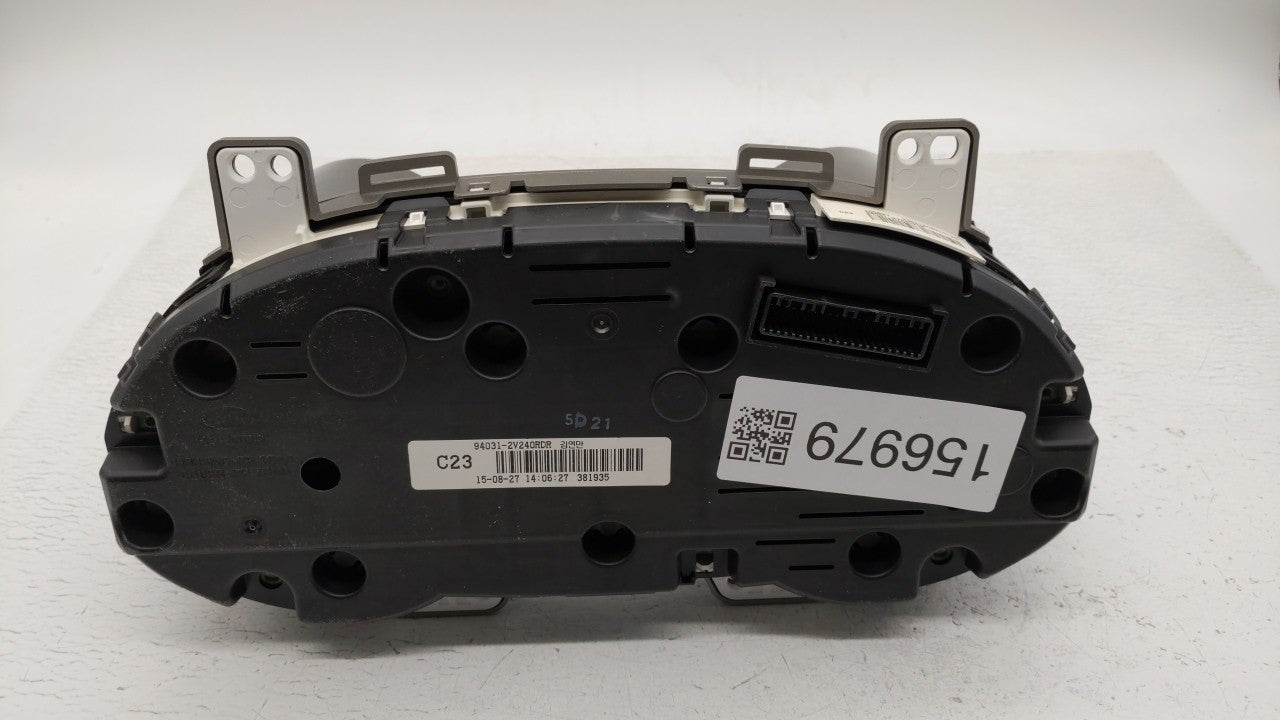 2016-2017 Hyundai Veloster Instrument Cluster Speedometer Gauges P/N:94031-2V240 94031-2V240RDR Fits 2016 2017 OEM Used Auto Parts - Oemusedautoparts1.com