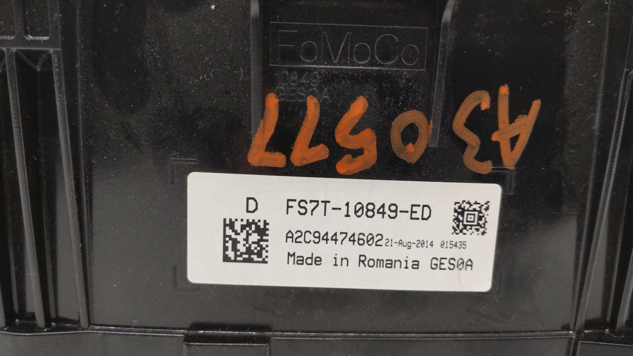 2015 Ford Fusion Instrument Cluster Speedometer Gauges P/N:FS7T-10849-EE FS7T-10849-ED Fits OEM Used Auto Parts - Oemusedautoparts1.com