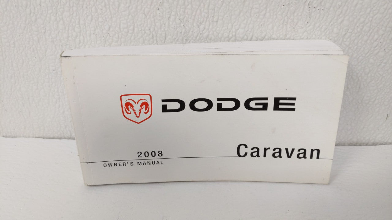 2008 Dodge Caravan Owners Manual Book Guide OEM Used Auto Parts - Oemusedautoparts1.com