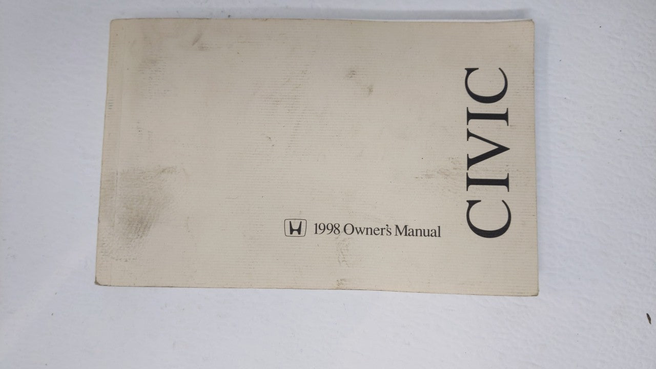 1998 Honda Civic Owners Manual Book Guide OEM Used Auto Parts - Oemusedautoparts1.com