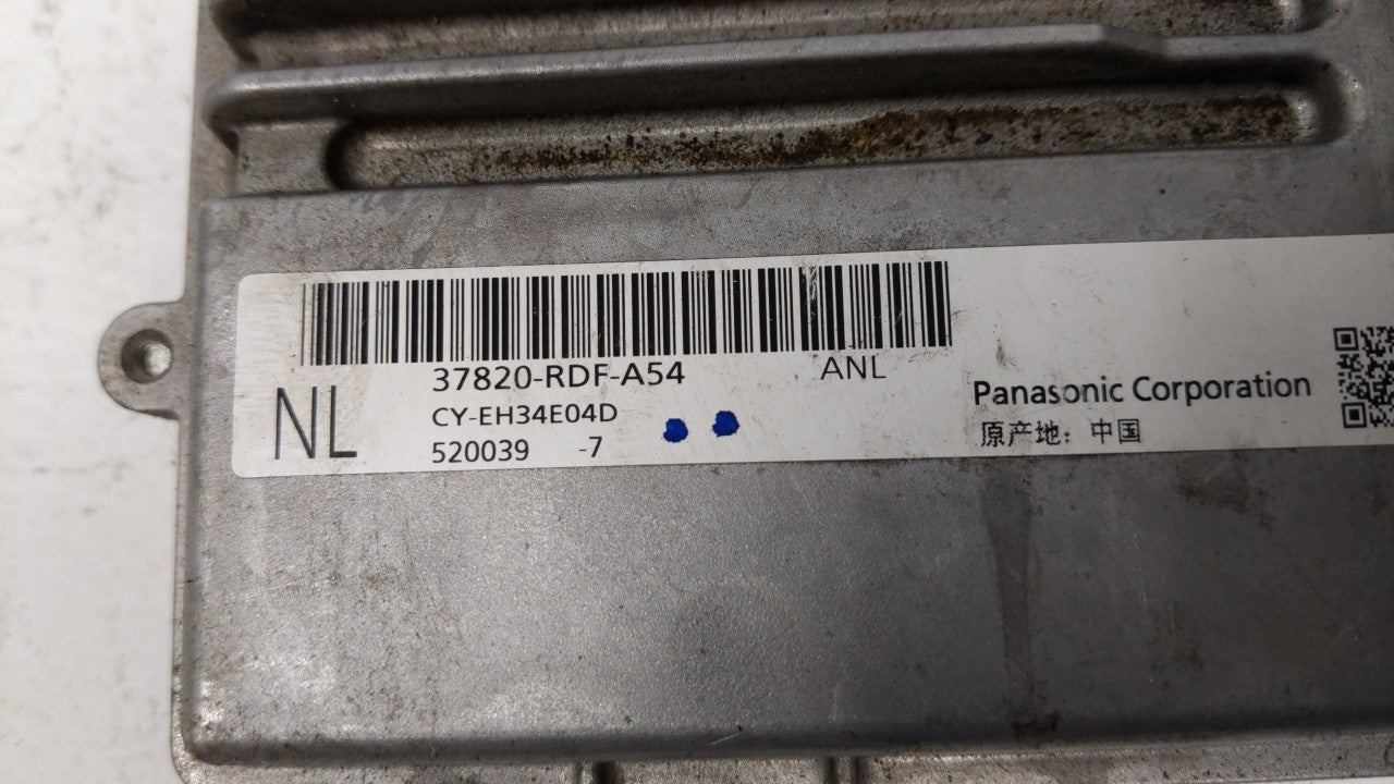 2015-2016 Acura Tlx PCM Engine Computer ECU ECM PCU OEM P/N:37820-RDF-A54 Fits 2015 2016 OEM Used Auto Parts - Oemusedautoparts1.com