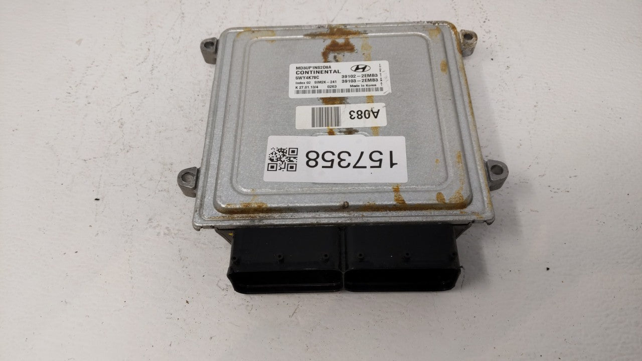 2011-2013 Hyundai Elantra PCM Engine Computer ECU ECM PCU OEM P/N:39102-2EMP2 39102-2EMP3 Fits 2011 2012 2013 OEM Used Auto Parts - Oemusedautoparts1.com