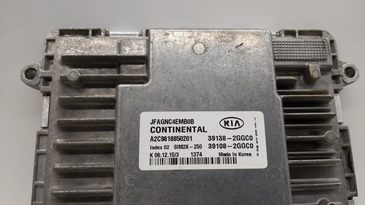 2016-2018 Kia Optima PCM Engine Computer ECU ECM PCU OEM P/N:39138-2GGC1 39108-2GGC1 Fits 2016 2017 2018 OEM Used Auto Parts - Oemusedautoparts1.com