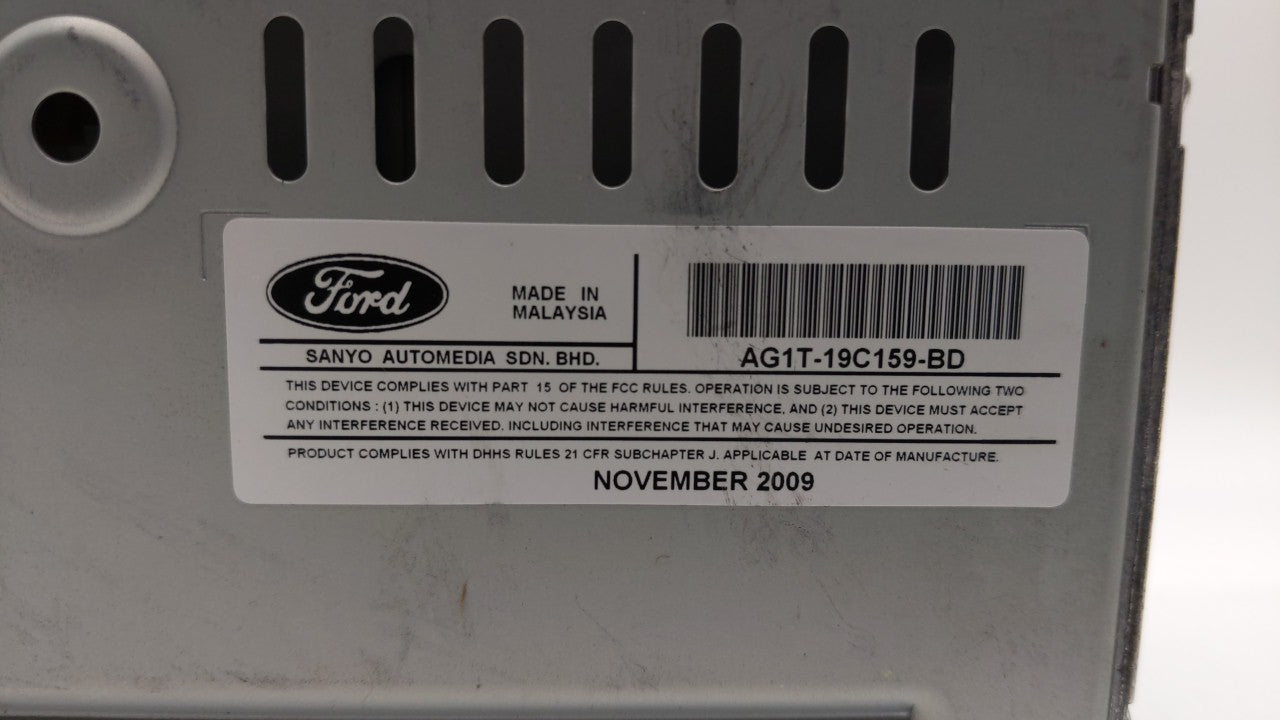 2010 Ford Taurus Radio AM FM Cd Player Receiver Replacement P/N:AG1T-19C157-AG AG1T-19C159-BD Fits OEM Used Auto Parts - Oemusedautoparts1.com