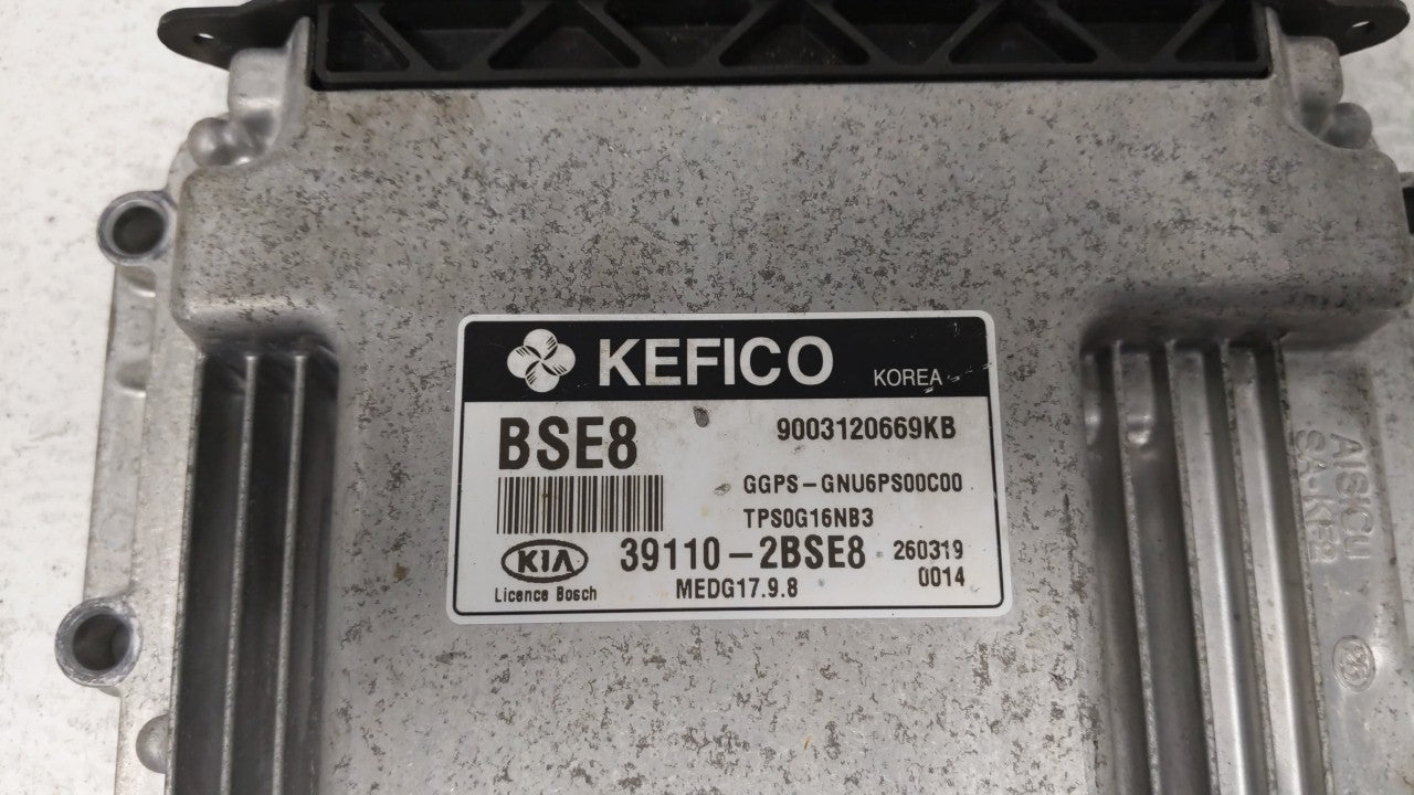 2016 Kia Soul PCM Engine Computer ECU ECM PCU OEM P/N:39110-2BSG3 39110-2BSE8 Fits OEM Used Auto Parts - Oemusedautoparts1.com