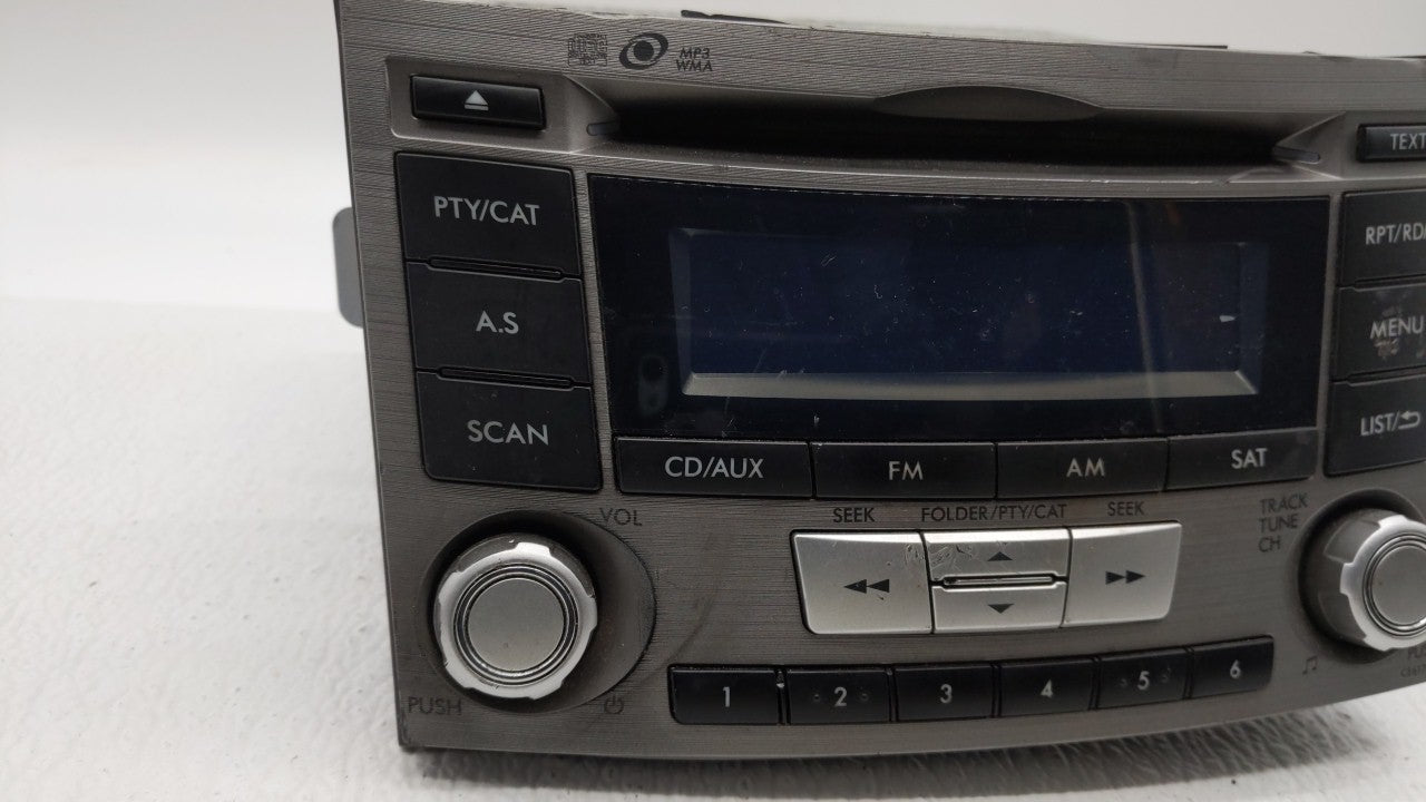 2012-2014 Subaru Legacy Radio AM FM Cd Player Receiver Replacement P/N:86201AJ61A Fits 2012 2013 2014 OEM Used Auto Parts - Oemusedautoparts1.com