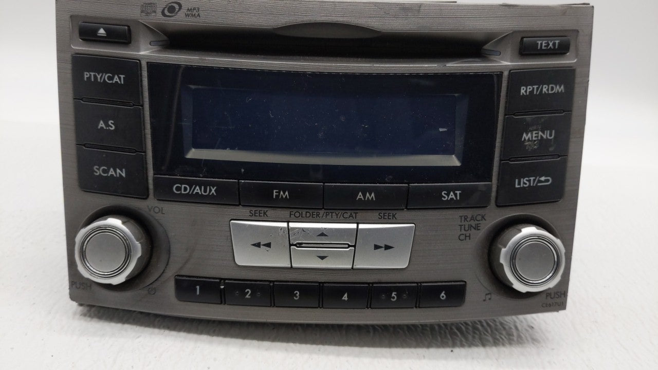 2012-2014 Subaru Legacy Radio AM FM Cd Player Receiver Replacement P/N:86201AJ61A Fits 2012 2013 2014 OEM Used Auto Parts - Oemusedautoparts1.com