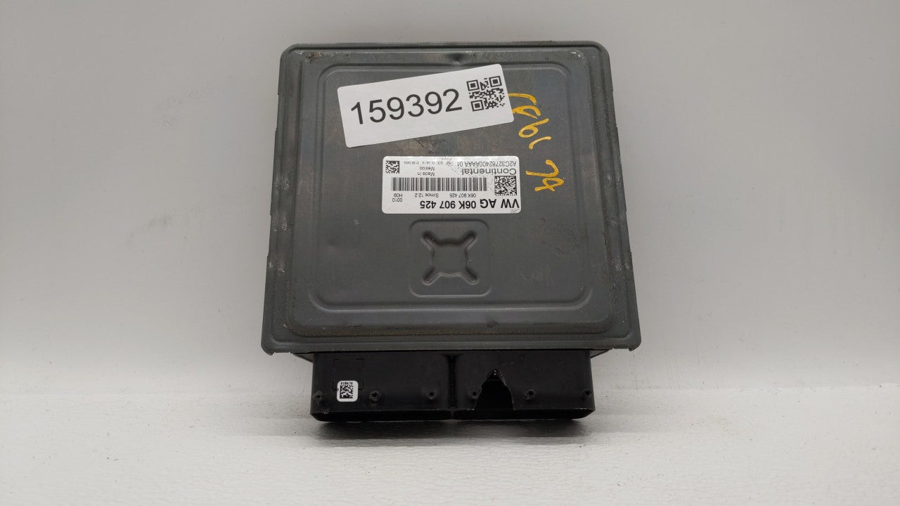 2014 Volkswagen Jetta PCM Engine Computer ECU ECM PCU OEM P/N:06K 906 070 C 06K 907 425 Fits OEM Used Auto Parts - Oemusedautoparts1.com