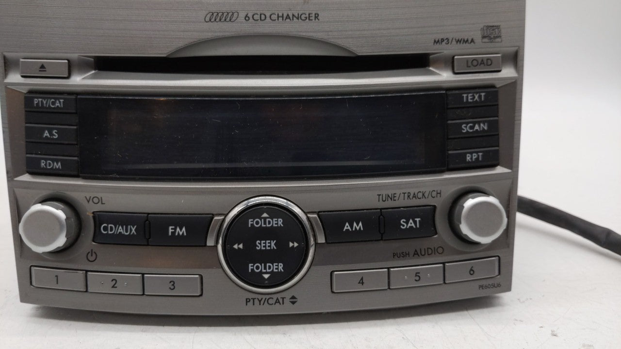 2010-2012 Subaru Legacy Radio AM FM Cd Player Receiver Replacement P/N:86201AJ60A Fits 2010 2011 2012 OEM Used Auto Parts - Oemusedautoparts1.com