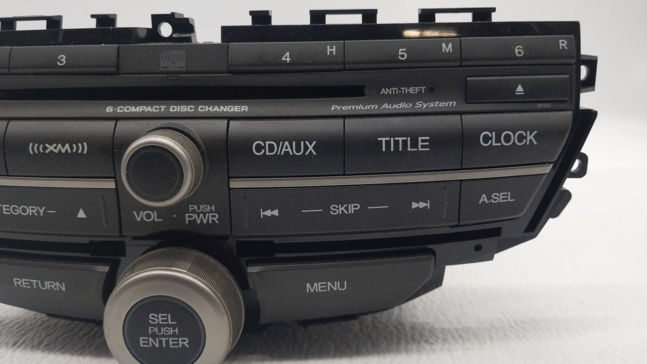 2012 Honda Crosstour Radio AM FM Cd Player Receiver Replacement P/N:39100-TP6-A022-M1 Fits OEM Used Auto Parts - Oemusedautoparts1.com