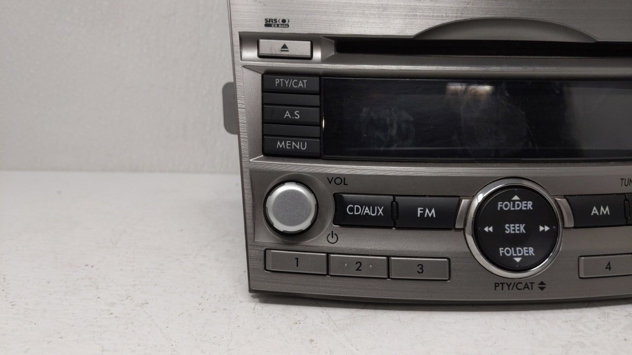 2010-2012 Subaru Legacy Radio AM FM Cd Player Receiver Replacement P/N:86201AJ64A Fits 2010 2011 2012 OEM Used Auto Parts - Oemusedautoparts1.com