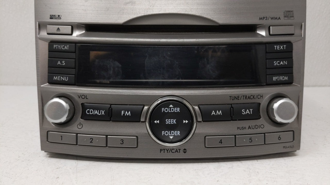 2010-2012 Subaru Legacy Radio AM FM Cd Player Receiver Replacement P/N:86201AJ64A Fits 2010 2011 2012 OEM Used Auto Parts - Oemusedautoparts1.com