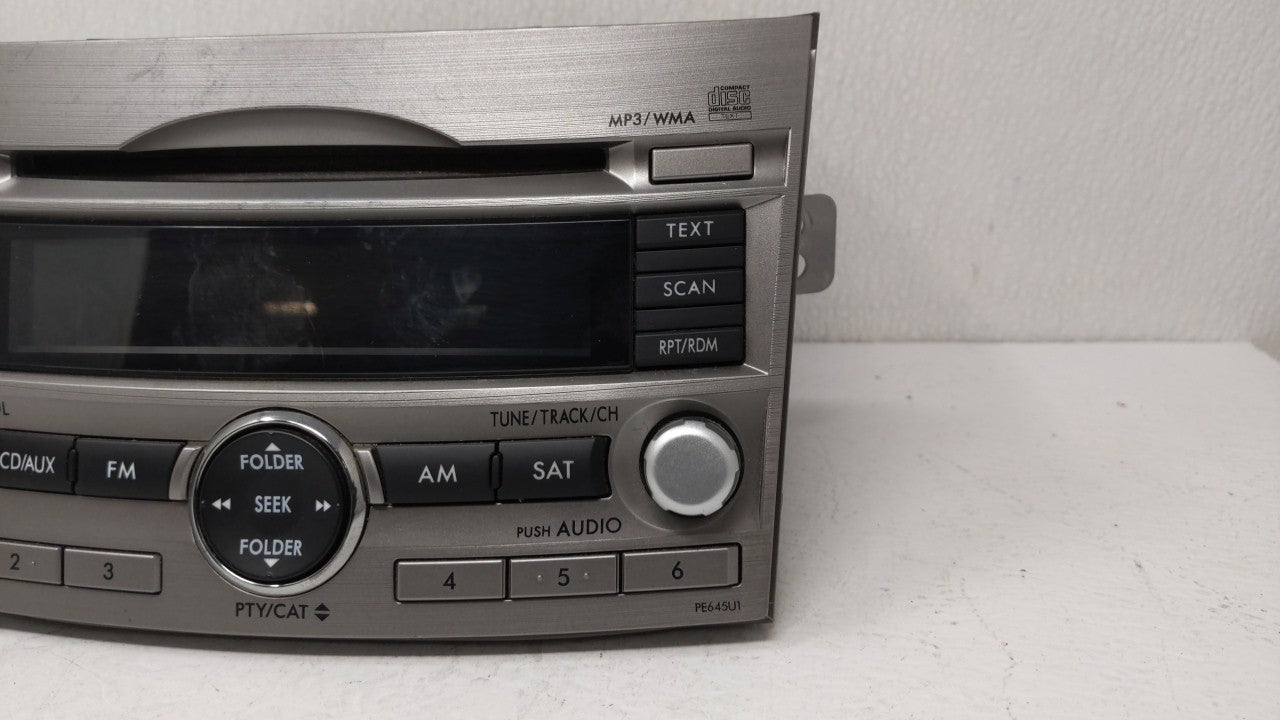 2010-2012 Subaru Legacy Radio AM FM Cd Player Receiver Replacement P/N:86201AJ64A Fits 2010 2011 2012 OEM Used Auto Parts - Oemusedautoparts1.com