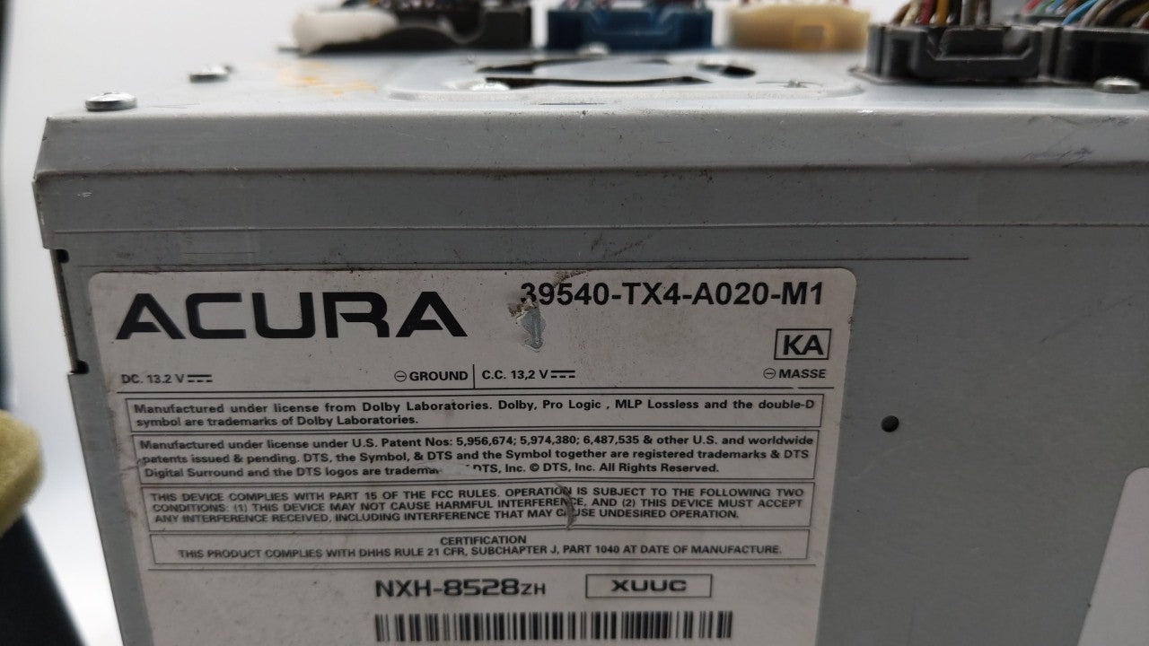 2013-2015 Acura Rdx Radio AM FM Cd Player Receiver Replacement P/N:39540-TX4-A020-M1 39540-TX4-A030-M1 Fits 2013 2014 2015 OEM Used Auto Parts - Oemusedautoparts1.com