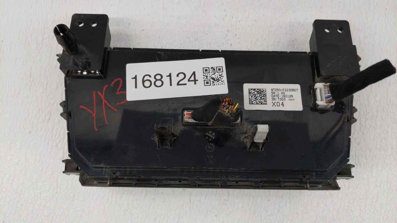 2017-2018 Hyundai Elantra Climate Control Module Temperature AC/Heater Replacement P/N:97250-F2231RET 97250-F2XXX Fits 2017 2018 OEM Used Auto Parts - Oemusedautoparts1.com